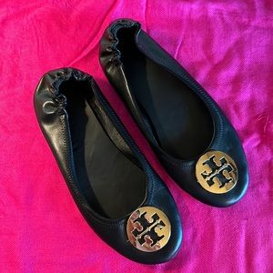Tory Burch - Minnie Travel Ballet Flat 9.5 Black